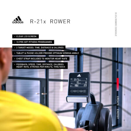 เครื่องกรรเชียงบกแบบลม Adidas R-21x Rower_6